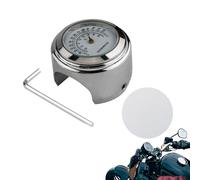 Gvblkq Handlebar Watch - ATV Analog Timepiece, Luminescent Night Vision Gauge for 22 25.4mm Tubes, Weather Resistant Zinc Alloy Housing, Ideal for Cycling Tours Road Trips Or Workplace Travel