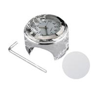 Gvblkq Handlebar Watch - ATV Analog Timepiece, Luminescent Night Vision Gauge for 22 25.4mm Tubes, Weather Resistant Zinc Alloy Housing, Ideal for Cycling Tours Road Trips Or Workplace Travel