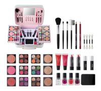 Gvblkq Kit de maquillage complet, kit de maquillage étanche, kit de maquillage professionnel, kit de pinceaux de maquillage, kit de rouge à lèvres, trousse de maquillage, kit de maquillage de fête,