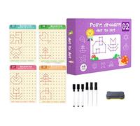 Gvblkq Pen Control Book - Early Childhood Writing Guide, Washable Fine Motor Skill Pad with Logical Thinking Sheets, Repeatable Drawing Exercise Board, Ideal for Home Schooling Travel Or Gift Sets