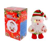 Gvblkq Père Noël électrique, Figure de Danse animée, Jouet de Vacances à Batterie, Joue de la Musique de Noël, décoration intérieure Amusante pour Les, Bras et Jambes Mobiles, décoration saisonnière,