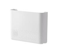 Gvblkq Router Storage Box, Wall-Mounted Router Organizer Racks, No Punching Design WiFi Storage Rack for Living Room, Bedroom, Study, Dorm and Apartment, 340g