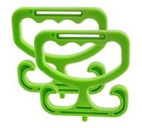 Gvblkq Sac de courses, 2 poignées portables antidérapantes, capacité de 45,4 kg, poignée ergonomique réutilisable, design antidérapant confortable, aide au shopping, support fourre-tout pour la maison