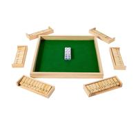 Gvblkq Shut The Box, dés en bois pour activités de table, jeu de dés interactifs portables avec carreaux de chiffres, divertissement de nuit en famille pour les voyages en camping, les réunions de