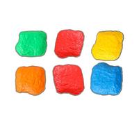 Gvblkq Stepping Stones for Kids, 6X Balance Rocks, Stackable, Non Slip, Motor Skills Coordination Game, Sensory Play, for Child Activity Toy, ABS, Applicable for Age 3 to 6 yrs