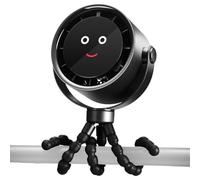 Gvblkq Stroller Fan Rechargeable, Small Baby Cooling Device, 360° Rotatable Air Cooler, Flexible Tripod Base, Battery Operated Design, Quiet Wind Flow, Perfect for Crib, Car Seat, Bike, Treadmill