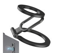 Gvblkq Support de téléphone magnétique double face, pliable en alliage avec anneau magnétique, design compact et durable, accessoire de gym idéal et support de téléphone pour tous les modèles de