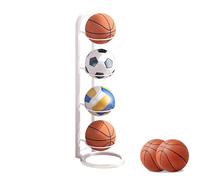 Gvblkq Support en fonte pour volley-ball, support de basket-ball, étagère de rangement multi-couches multifonctionnelle, organisateur de chambre à coucher, salon, garage, support vertical pour balles