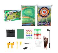 Gvblkq Tapis de Jeu de Golf Chipping, Jeu de Golf Chip and Stick | Tapis d'entraînement Double Face pour de | Jeu de puces de bâton de Tapis de de fléchettes pour Le de Garage