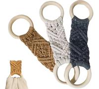 GVCXCSGE Anneau Porte-Serviettes en macramé Fait à la Main en macramé pour torchon de Cuisine ou Salle de Bain (Mix)