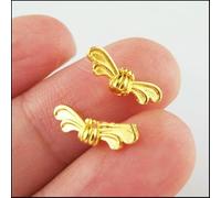 GVEKJ 70 nouvelles perles d'espacement AnWings couleur argent tibétain et or, breloques animaux 4,5 x 13,5 mm - Ailes d'animaux_a