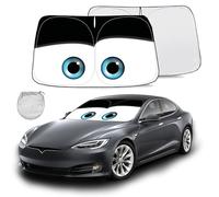 Gven Pare-Soleil pour Tesla Model Y/3 Accessoires 2025-100% occultant - Protection UV Double Face - Yeux Noirs