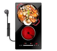 Gveyajo Plaque Vitrocéramique 2 Feux 3000W, Plaque de Cuisson Électrique Encastrable 30cm, Double Foyer avec Commande Tactile, Minuteur 99 Min, Verrouillage Sécurité, Tous Ustensiles
