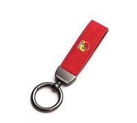 GVFKMNX Porte-clés de Voiture en Cuir,pour Fiat Abarth 595 Abarth 500 Abarth 124 Spider Portable Multifonction Esthétique Durable Porte-clés de Voiture Accessoires,Red
