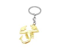 GVFKMNX Porte-clés de Voiture Métal,pour Fiat Abarth 500 600 124 125 595 Portable Multifonction Esthétique Durable Porte-clés de Voiture Accessoires,Gold