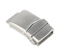GVGMTAEAVZ Boucle de Bracelet de Montre en Acier Inoxydable Massif de 18 mm, 22 mm, 20 mm, Compatible for Les fermoirs Seiko, for Double Bouton de Verrouillage Fermoir de Montre(Steel-no Logo,22mm)