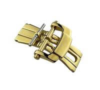 GVGMTAEAVZ Boucle déployante de 18 mm for Montres for Patek Philippe Nautilus 5711, 5712, 5726, Bracelet en Cuir et Caoutchouc, Boucle Papillon en Acier Inoxydable 316 Fermoir de Montre(Golden)