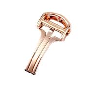 GVGMTAEAVZ Boucle déployante en Acier Inoxydable for Montre for Cartier Ballons Pasha Santos for Double Pression, 14, 16, 18 Fermoir de Montre(Rosegold,16mm)