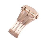 GVGMTAEAVZ Boucle déployante Pointue en Acier Inoxydable 18 mm, Compatible for Les Bracelets for Omega, Fermoir déployant, Accessoires for Cuir et Caoutchouc Fermoir de Montre(Rose)