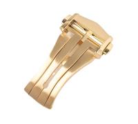 GVGMTAEAVZ Boucle déployante Pointue en Acier Inoxydable 18 mm, Compatible for Les Bracelets for Omega, Fermoir déployant, Accessoires for Cuir et Caoutchouc Fermoir de Montre(Gold)
