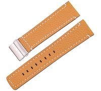 GVGMTAEAVZ Bracelet de Montre en Cuir véritable for Homme et Femme, 18 mm, 20 mm, 22 mm, 24 mm, Noir, Marron, Bleu, Souple, for Boucle déployante Fermoir de Montre(Marrone,22mm)