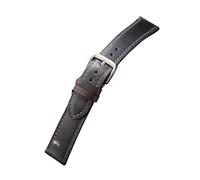 GVGMTAEAVZ Bracelet de Montre rétro en Cuir véritable, 18/19/20/21/22 mm, Effet Peau de Vache, Effet décoloré, for Montres Professionnelles Fermoir de Montre(Gray,21mm)