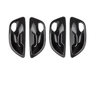 GVGMTAEAVZ Convient for BMW Série 5 F10 2013-2018 2011-2016 LHD RHD Poignée intérieure de porte voiture, garniture remplacement Poignée de porte intérieure(4 pcs Carbon fiber)
