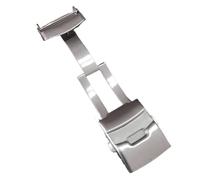 GVGMTAEAVZ Fermoir Plongeur for Bouton-Poussoir en Acier Inoxydable 304L, 18, 20, 22, 24 mm, Boucle déployante Solide for Bracelet de Montre Fermoir de Montre(Silver,18mm)