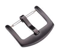 GVGMTAEAVZ Lot de 20 Boucles de Bracelet de Montre en métal, fermoirs en Acier Inoxydable, 18 mm, 20 mm, 22 mm, 24 mm, Argent, Noir, Or, Accessoires Fermoir de Montre(Black Brushed,18mm)