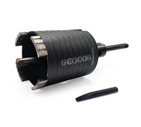 GVHAKG Couronne de forage diamantée, couronne de carottage, kit de 68 mm, hauteur de segment 10 mm, fente latérale, avec foret de centrage 10 x 120 mm, pour boîtes d'encastrement électriques dans le