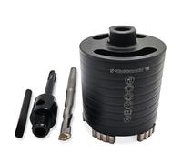 GVHAKG Couronne de forage diamantée, couronne de carottage, kit de 82 mm, hauteur de segment 10 mm, avec foret de centrage 10 x 120 mm, pour boîtes d'encastrement électriques dans le béton, la