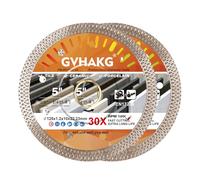GVHAKG Disque à tronçonner diamanté extra fin 125 mm - Pour couper et couper le carrelage en grès cérame - Granit et marbre (125 x 22,23 mm)