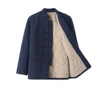 GVILTY Hiver Chaud Jacquard Tang Costume Vêtements Traditionnels Chinois, Hommes Coton Kung Fu Vêtements Tops Martial Veste De Veste À Manches Longues Tai Chi Vêtements Cot Blue-XL
