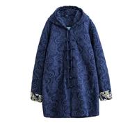 GVILTY Hoodie À Sweat À Sweat Chaud De l'hiver Vêtements Traditionnels Chinois, Manche De Robe De Robe Kung-fu Costume Chinesetraditionnel Tang Costume Hommes Veste Blue-L