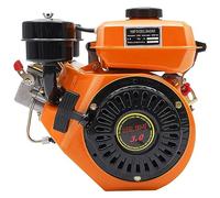 GVILTY Moteur Moteur Diesel, Moteur Diesel monocylindre refroidi par air 2,2 KW 196 CC 3 CV 4 Temps, Moteur à démarrage Manuel à Rappel