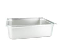 GVK ECO Récipient GN Gastronorm 2/1 200 mm en acier inoxydable Argenté Rectangulaire 57,5 l Passe au lave-vaisselle Conforme à la norme européenne 631 et Gastronorm 2/1 GN - 650 mm x 530 mm x 200 mm
