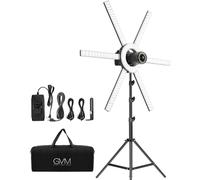 Gvm 600S Led Caméra Vidéo Eclairage,Ring Light Bi-Couleur ¿Réglable 90W,Panneau Lumineux Led Amovible,3200K-5600K Cri 97,Convient Aux Studios De Photographie,Aux Médias En Streaming,Youtube,Tiktok