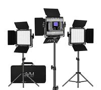 GVM 800D LED Panneau Vidéo avec Variateur d'intensité, boitier en métal avec affichage numérique pour Studio, kit d'éclairage de Photographie Vidéo d'extérieur 2300K ~ 6800K,CRI97+ TLCI97 +(3 Paquets)