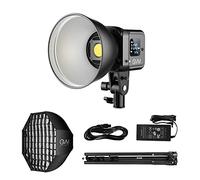 GVM CRI97 80W Lampe vidéo avec boîte à lumière, contrôle de l'application 2700K-7500K LED Studio Lumière pour la photographie, lumière photo Bi-Color avec 8 effets de lumière pour vidéo YouTube Studio
