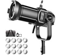 GVM CXT-36 Bowens Optical Snoot Focalize Condenser Art Special Effects Shaped Light Projektor Attachment mit 12 Graphikkarten Focalize Snoot Optical für GVM P80S, G100W, PR150, 200B, 300B Videoleuchte