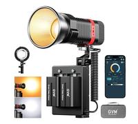 GVM PL60B 60W Lampe Vidéo pour éclairage de Studio COB, éclairage de Photographie Portable pour l'enregistrement, éclairage Vidéo LED Portable, Extérieur Projecteur pour Contrôle par Application