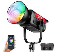 GVM PRO Lampe vidéo RVB 300 C, éclairage de photographie 300 W avec support Bowens et contrôle DMX, 2000 K-10 000 K, 48 200 lux à 1 m, 16 types de lumières, lumière de studio pour enregistrement de