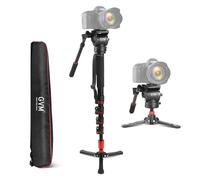GVM Trépied pour appareil photo 190 cm de haut, trépied professionnel robuste et compact pour téléphone, prise de vue multi-angle réglable pour enregistrement vidéo DSLR, télescope d'observation