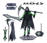 GVMJHYK 3D Imprimé Multi-articulées T13 Figurine Articulée Set avec Cape Noire Et Armes Interchangeables Dummy 13 Jouet Cadeau pour Adulte Collectionneur Bureau G antaisie-Noir Vert
