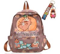 GVMJHYK Capybara Schoolbag Sac à dos pour enfants Cartoon Schoolbag Sangles réglables Grande capacité Sac à dos pour Scolaire Voyage pour Ordinateur portable Cadeau pour enfants (B)
