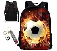 GVMJHYK Football Schoolbag Sac à dos pour enfants Cartoon Schoolbag Sangles réglables Grande capacité Sac à dos pour Sac à dos Scolaire Voyage Sac à dos pour Ordinateur portable Cadeau pour enfants