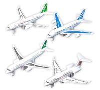 GVMJHYK Jouet Avion, 4 Pièce Jouet de Avion Set Modèle Réduit d'avion Petites Avions Jeux Volant Extérieur Jardin Interactif Enfant Garçon Fille (D)