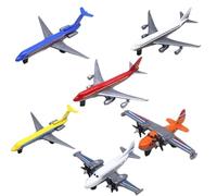 GVMJHYK Jouet Avion, 6 Pièce Jouet de Avion Set Modèle Réduit d'avion Petites Avions Jeux Volant Extérieur Jardin Interactif Enfant Garçon Fille (B)