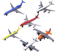 GVMJHYK Jouet Avion, 6 Pièce Jouet de Avion Set Modèle Réduit d'avion Petites Jeux Volant Extérieur Jardin Interactif Enfant Garçon Fille