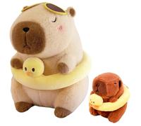 GVMJHYK Jouet en Peluche Capybara avec Canard Flottant Porte-Clés Doux & Peluche Géante Idéal pour Décoration Chambre d’Enfant,Cadeau Anniversaire, Accessoire Sac à Dos